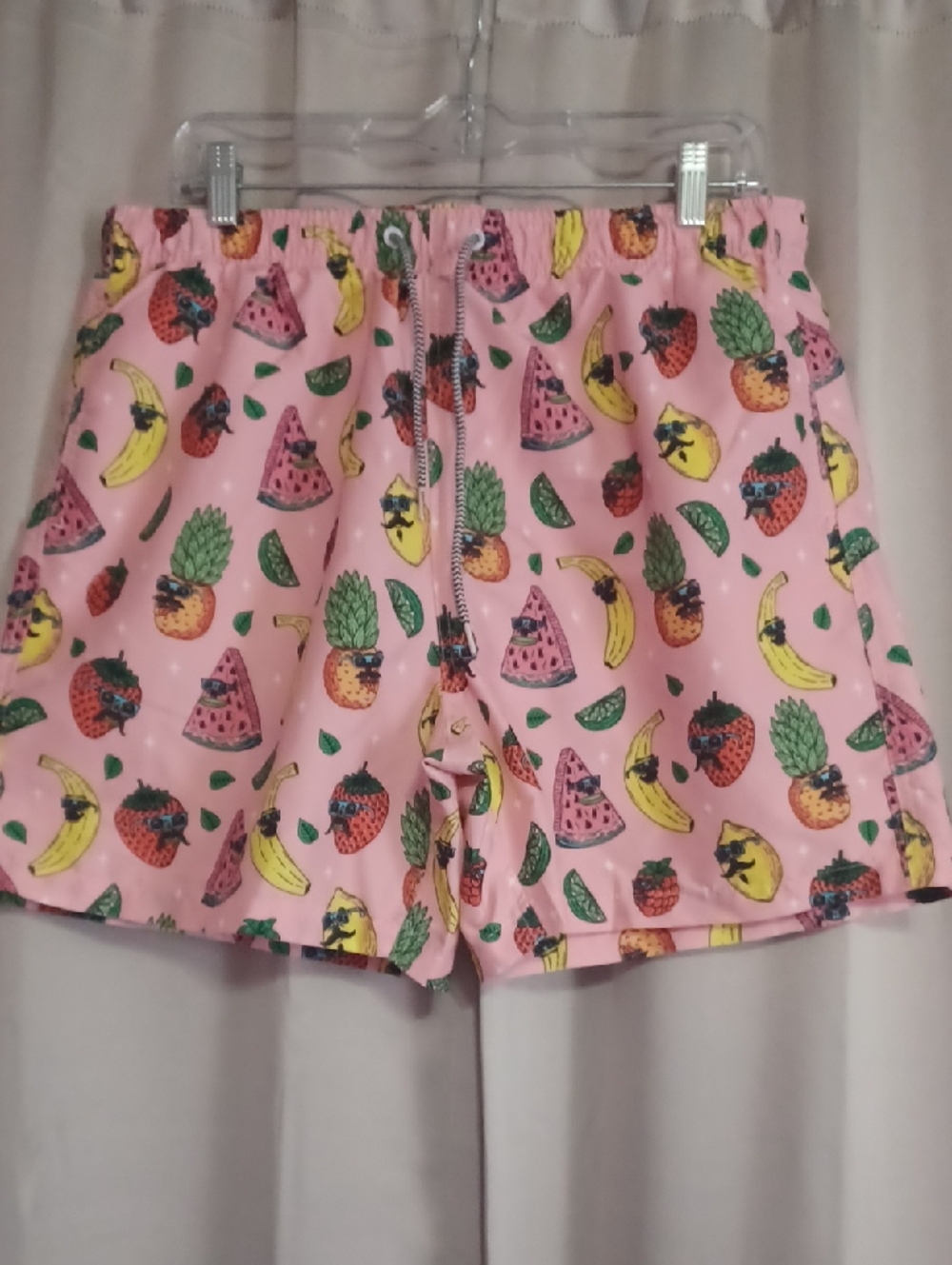 Boardies X Mulga Tutti Frutti Swim Shorts XL Pink Disguised Fruit Like New